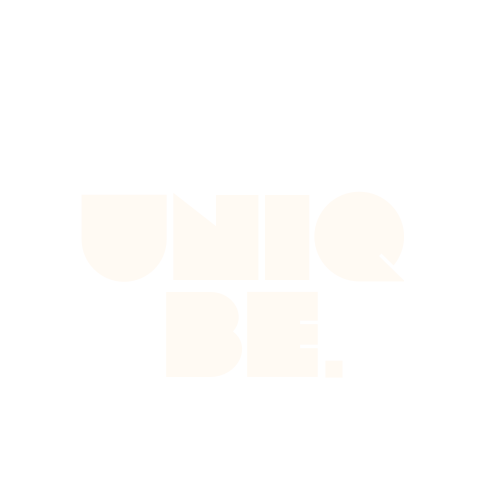 White text on a black background reads 'UNIQ'.
