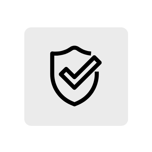 Shield icon with a checkmark inside.