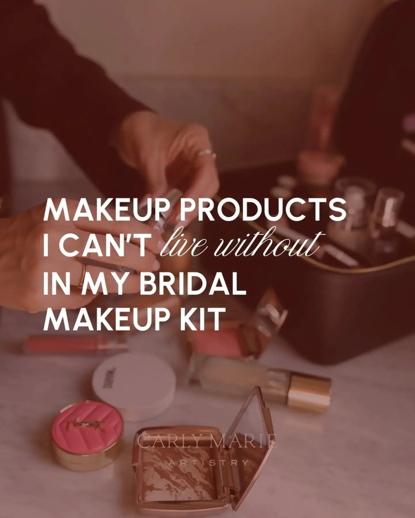 my most used bridal makeup products that I CANNOT live without

I am constantly elvaluating new products to see if there is anything that performs better than what I am currently using. I do this because for wedding day your makeup needs to last hour