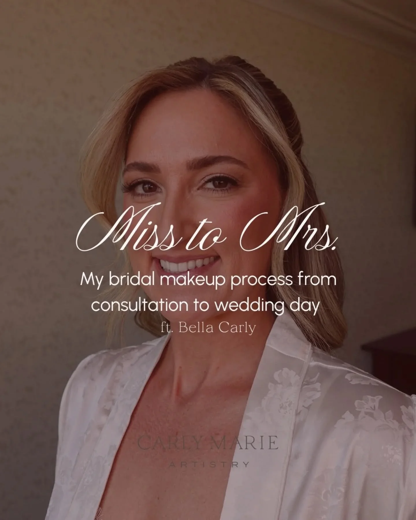 Bella Carly's dream bridal makeup wants were 

🤍 brighter pink cheeks 
🤍 a soft bronze eye
🤍 a blended glow
🤍 soft pink lip

Swipe to read through everything we talked about at her bridal preview and what adjustments we would be making on her wed