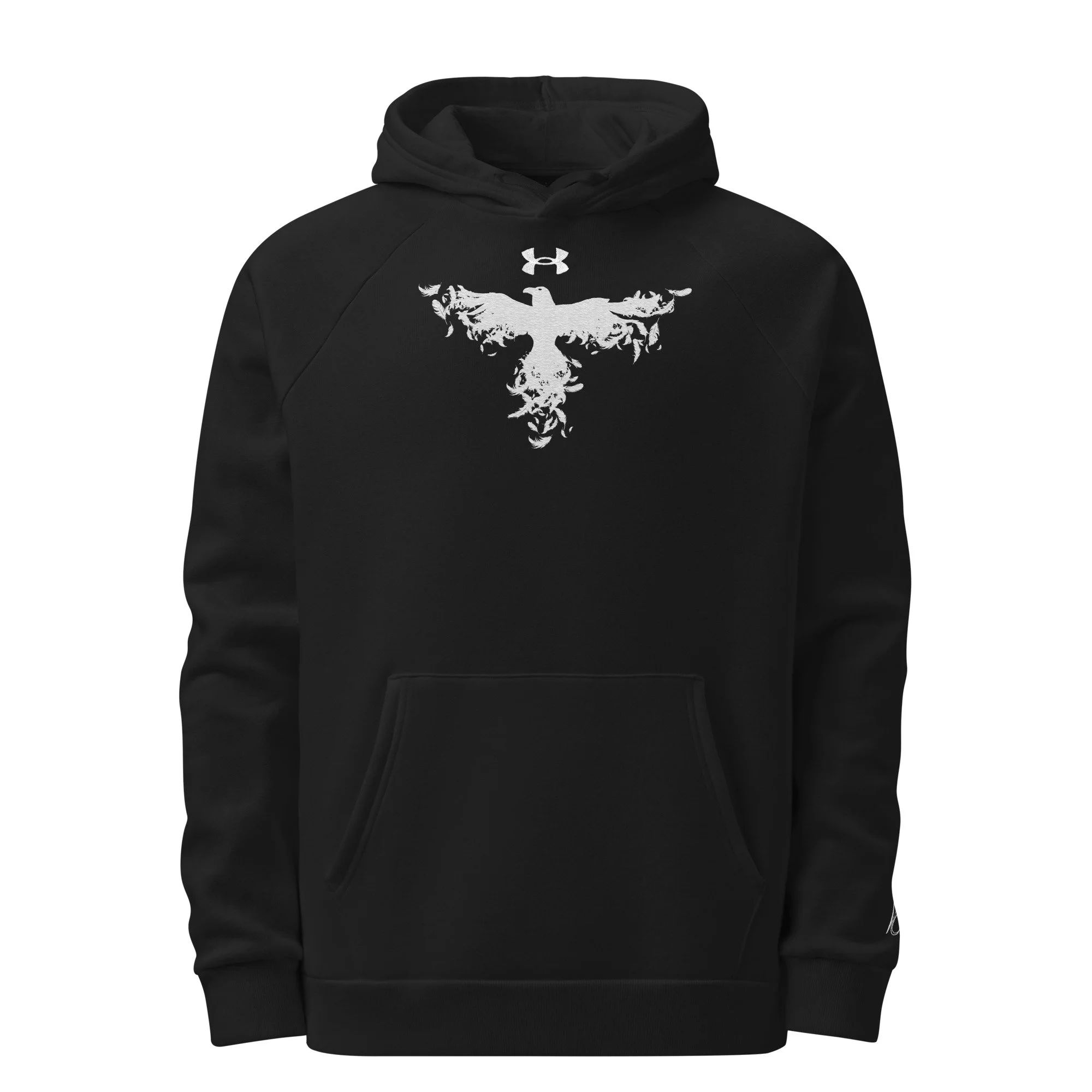 Crow(white) - Embroidered Under Armour® Unisex Hoodie