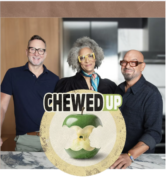  Carla Hall, Michael Symon and Clinton Kelly of Chewed UP, an original food and culture series from the All Chewed Up Network.