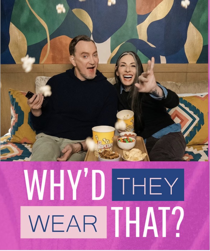 Clinton Kelly and Stacy London, hosts of Why’d They Wear That?, an original fashion and pop culture series on the All Chewed Up Network.
