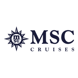 MSC Cruises logo with a stylized ship's wheel and sun symbol.