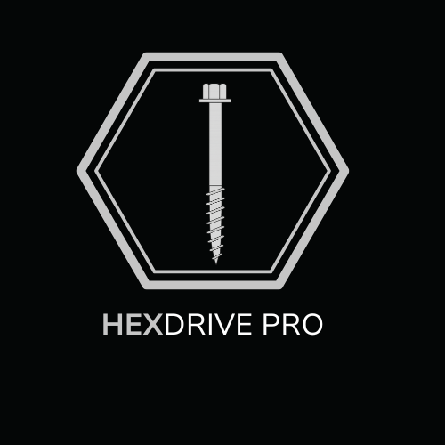 Logo with a screw inside a hexagon, and the text 'HEX DRIVE PRO' underneath.