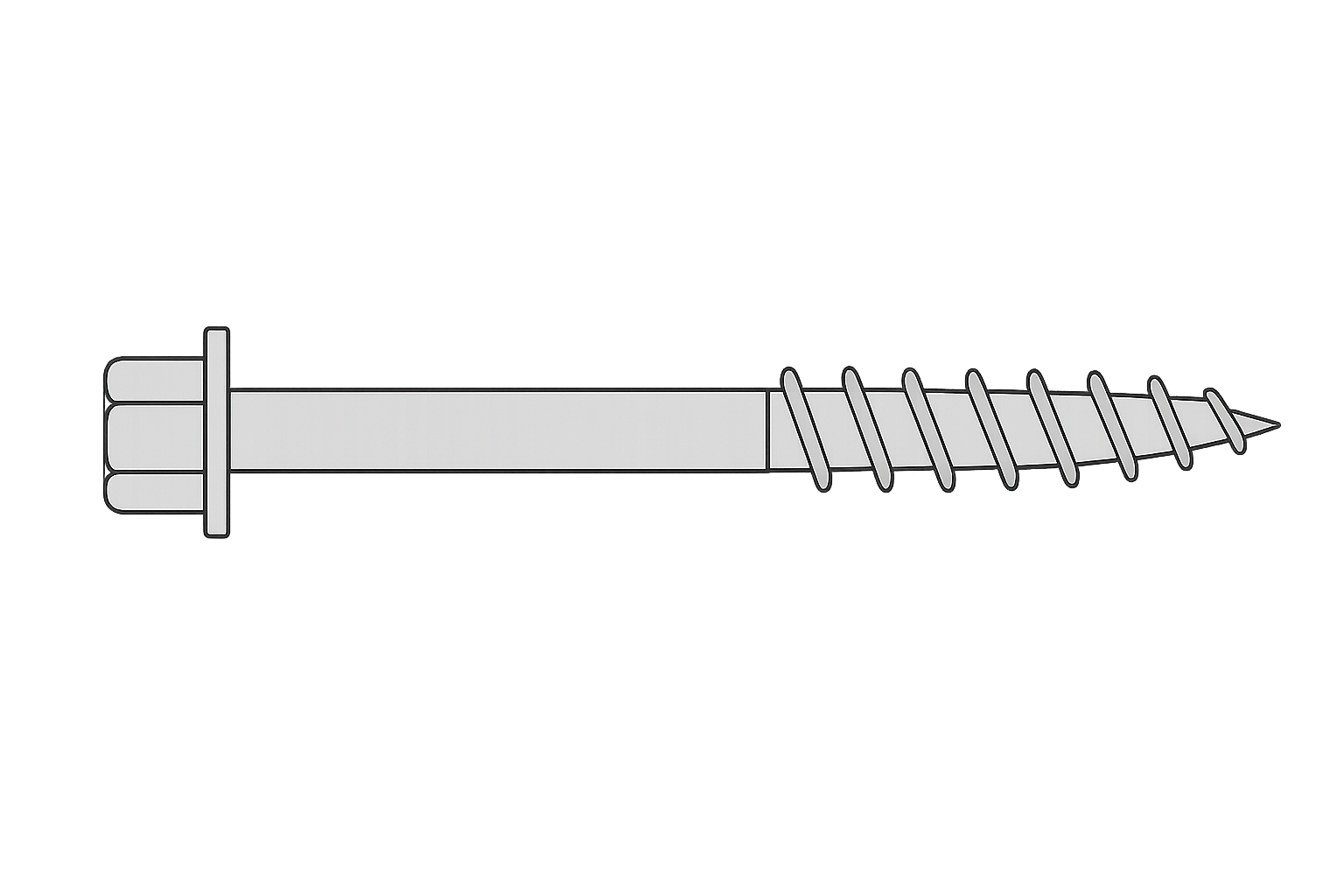 Illustration of a wall plug screw with a metal screw and plastic wall anchors.