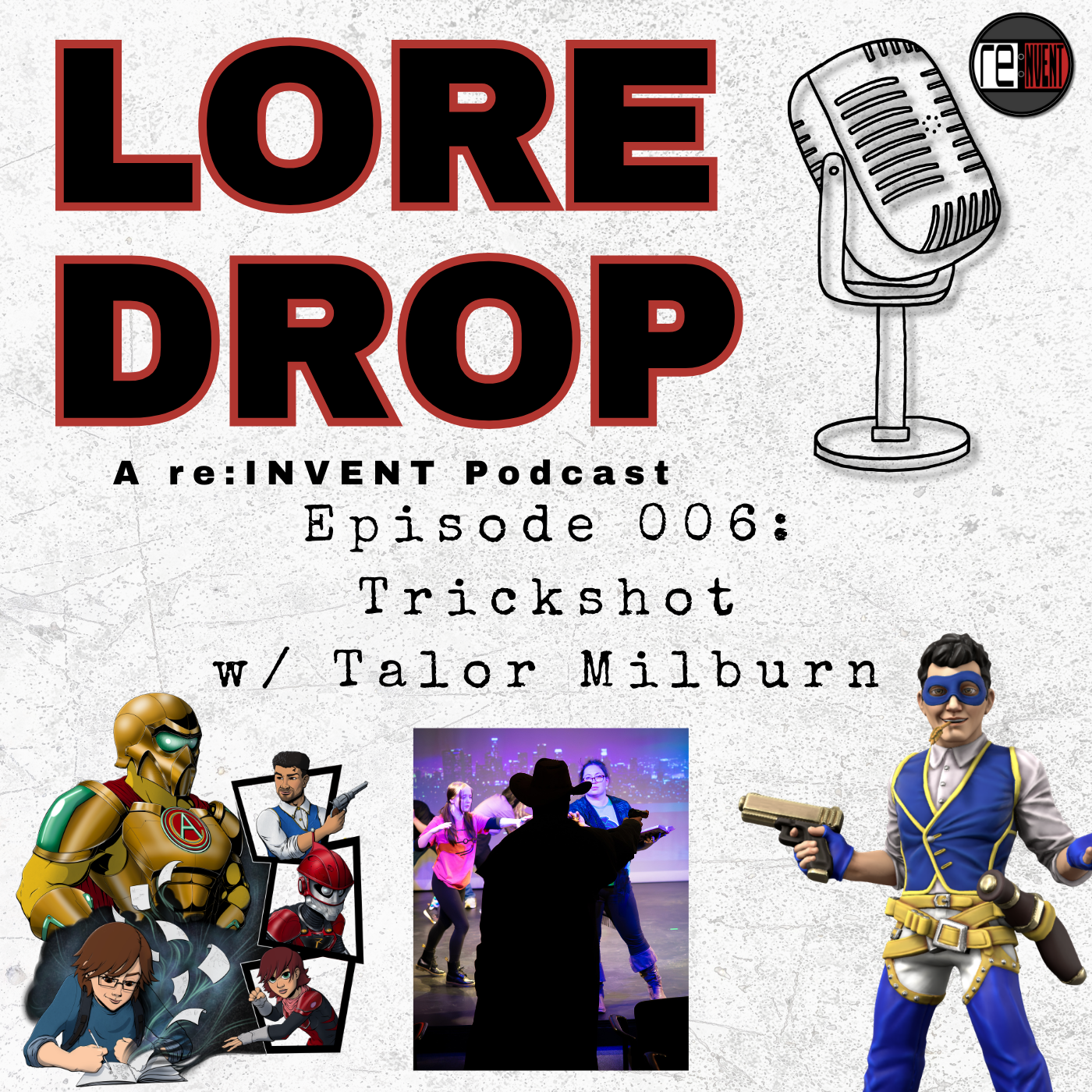 Learn all about Trickshot, the unluckiest gunslinger in the world of re:INVENT.