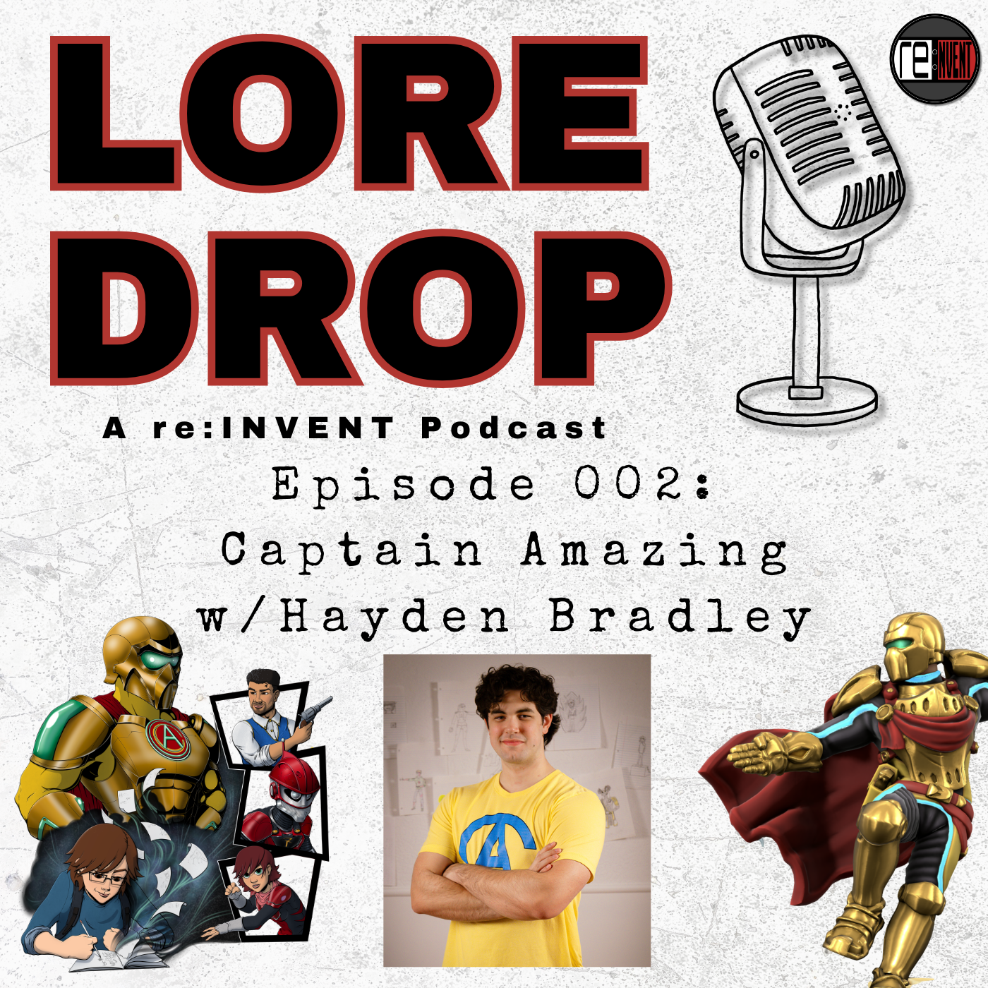 Learn all about Captain Amazing, the golden boy of the Order of Heroes and symbol of heroism in the world of re:INVENT!