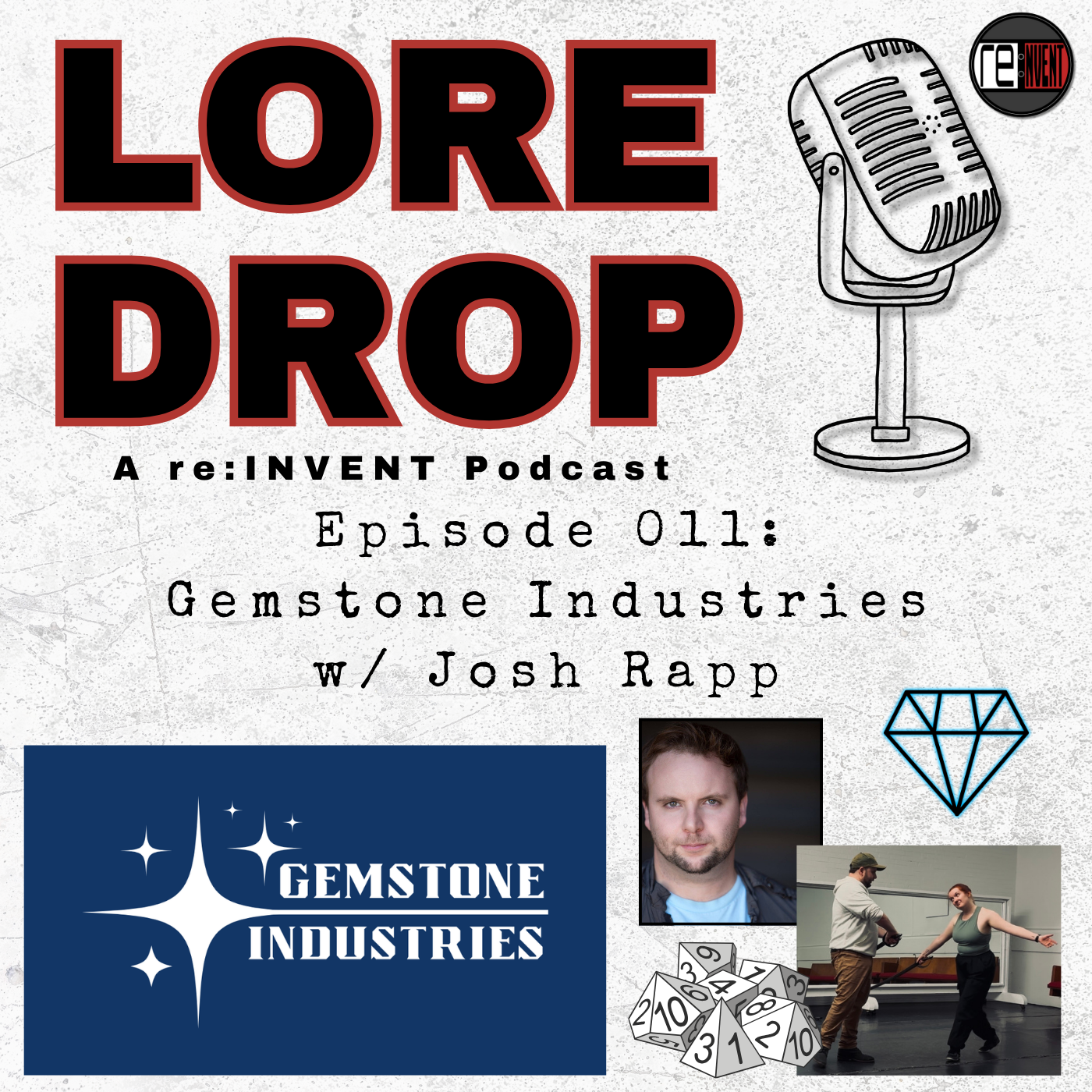 Learn all about the totally not evil company that kicked off the re:INVENT World, Gemstone Industries, as well as some behind-the-scenes fun on being a TTRPG game master and stage actor!