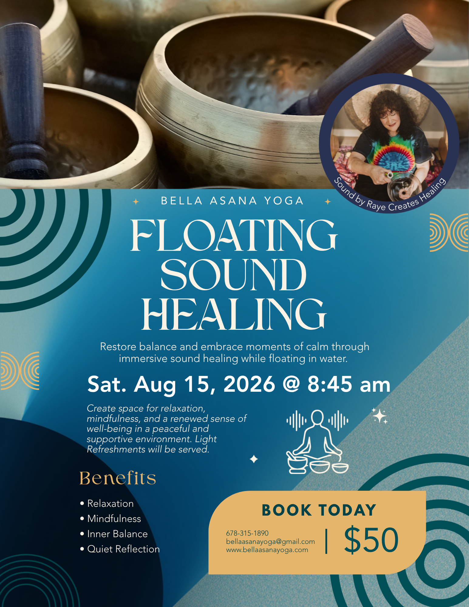 Daytime Sound bath + Float: Suspended in Sound