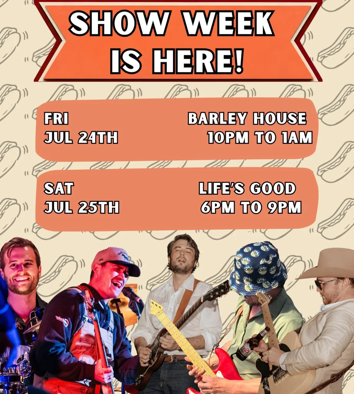 Grab a cocktail, your ear muffs, and a dance partner because the Salami Squad is BACK. Like the Hawk Tuah girl, we keep hanging around despite only being known for how much we blow! 

So cmon down and see what all the noise is!
Friday at our favorite