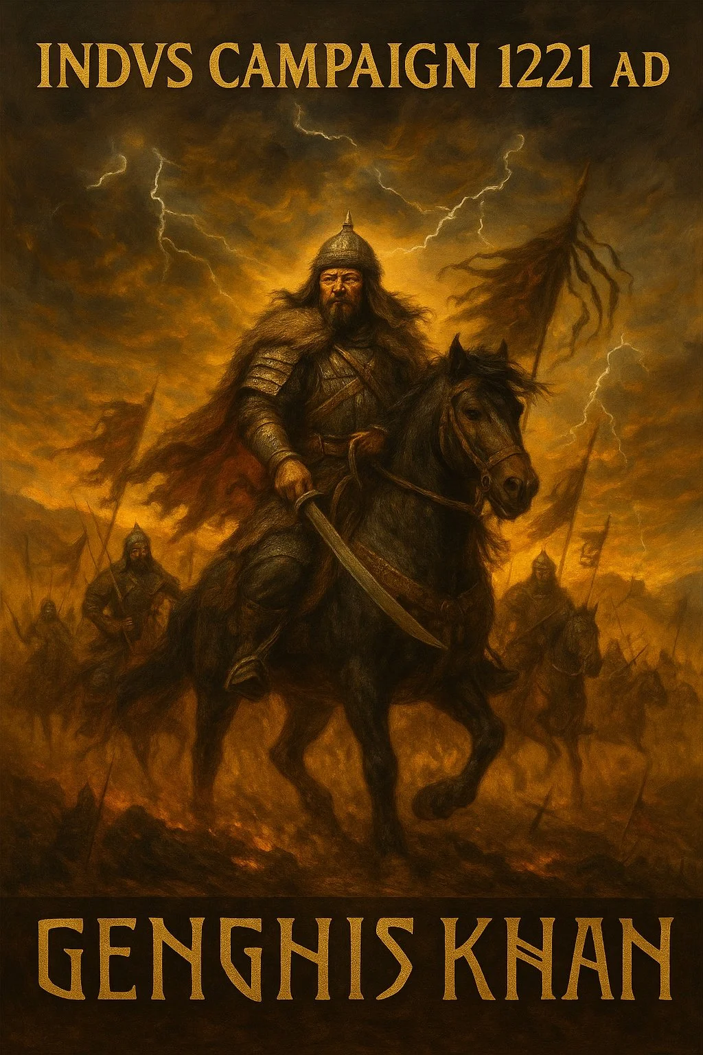 Genghis Khan 3 - Chronostrata Realism Art Print