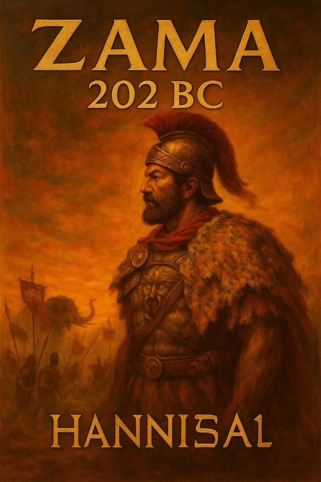 Hannibal at Zama 202 BC - Chronostrata Realism Art Print