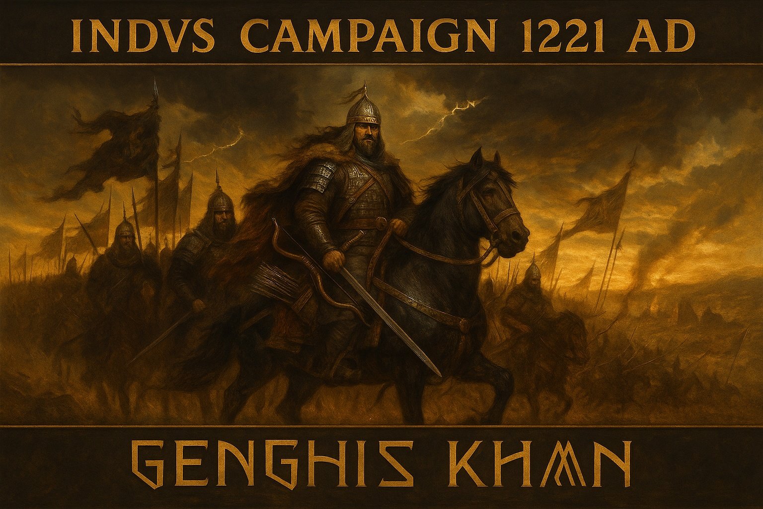 Genghis Khan 2 - Chronostrata Realism Art Print