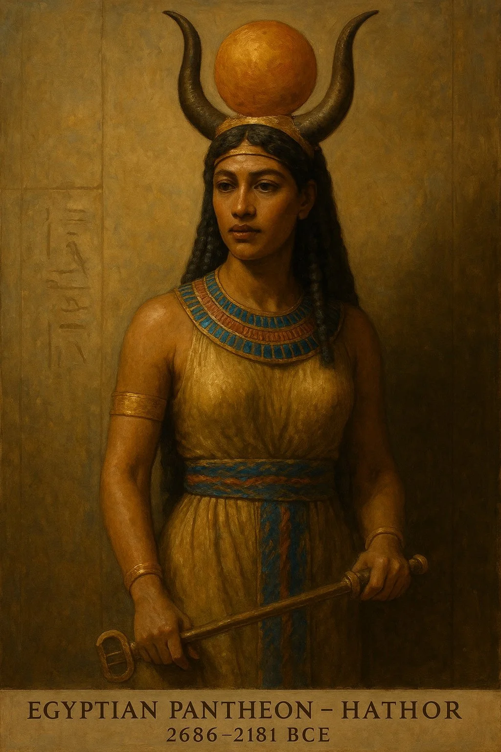 Hathor - Egyptian Pantheon - Chronostrata Realism Art Print
