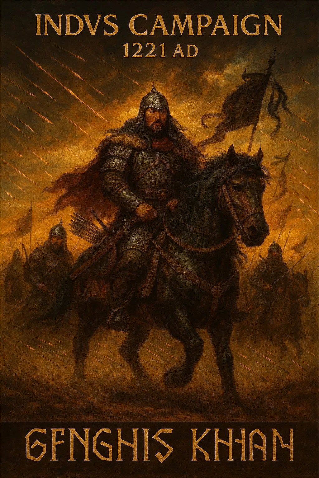 Genghis Khan 1 - Chronostrata Realism Art Print
