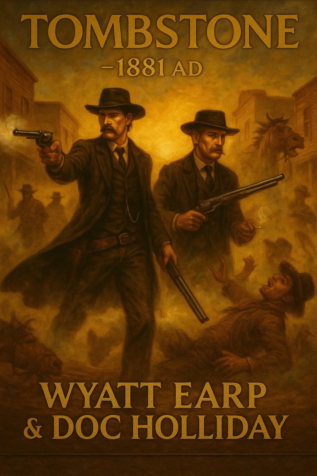 Tombstone 1881 - Wyatt Earp & Doc Holliday - Chronostrata Realism Art Print