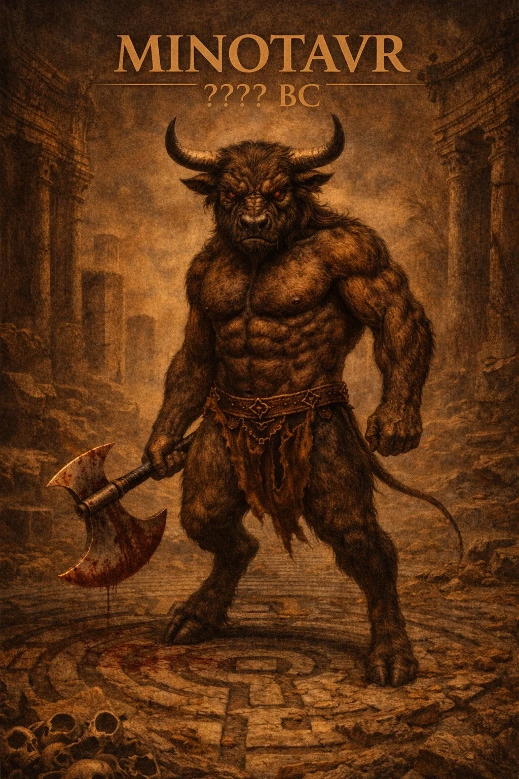 Minotaur - Chronostrata Realism Art Print