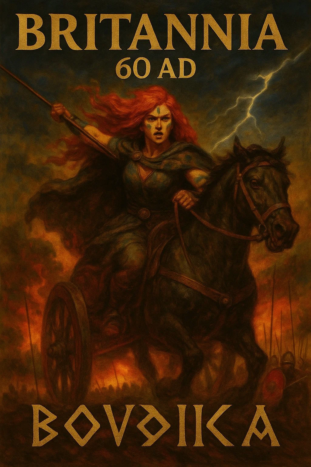 Boudica - Britannia 60 AD - Chronostrata Realism Art Print