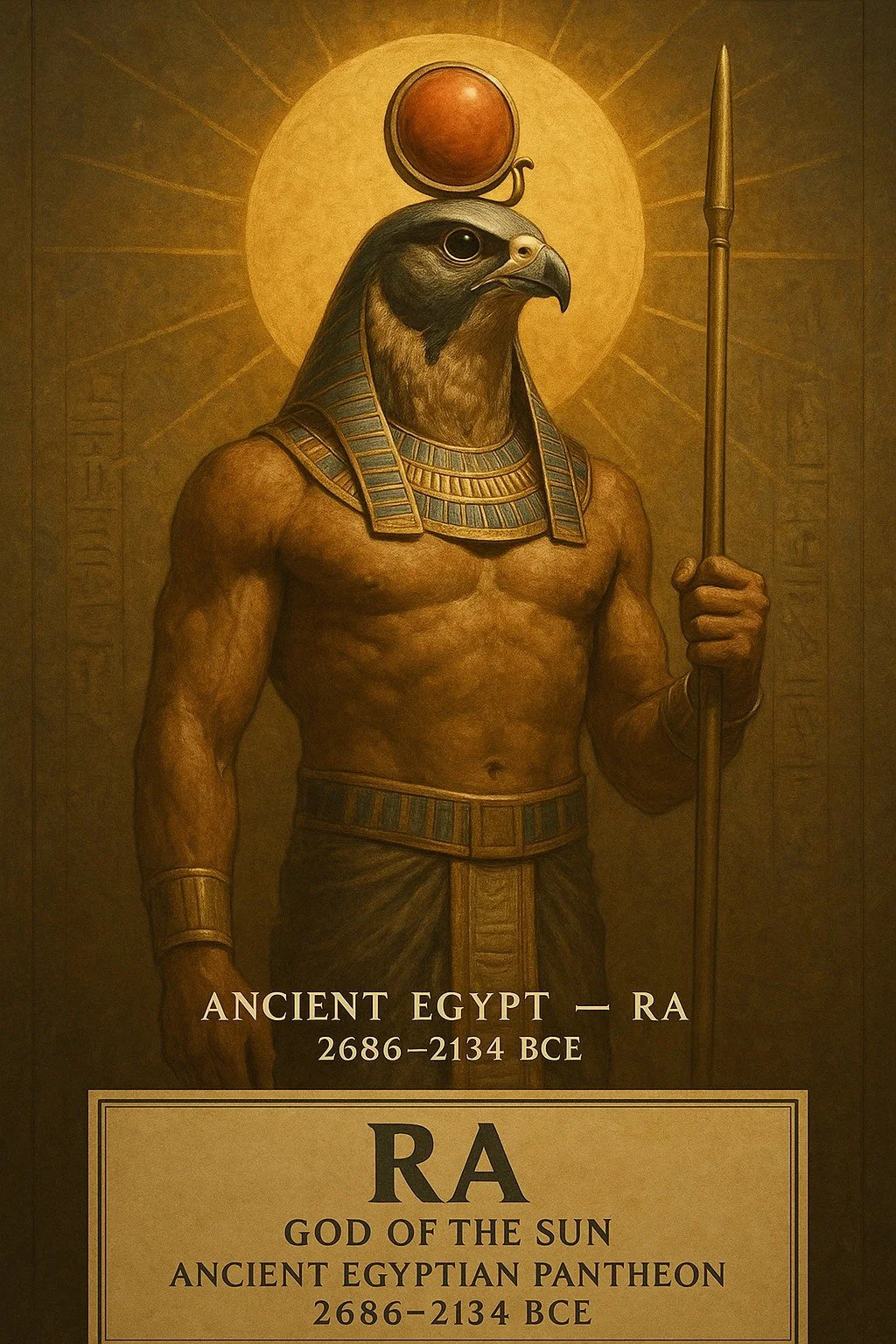 Ra - God of the Sun - Chronostrata Realism Art Print