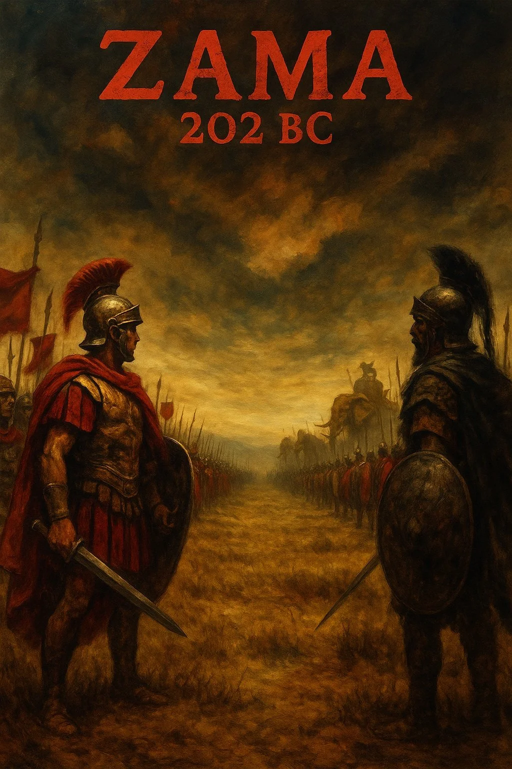 Scipio Talks to Hannibal - Chronostrata Realism Art Print