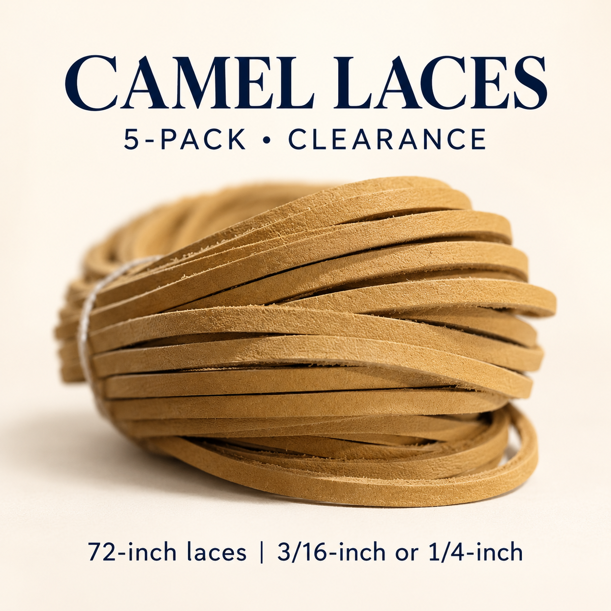 Camel Baseball Glove Laces — 5-Pack Clearance