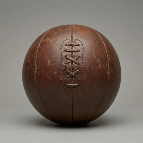 Vintage lace-style leather basketball