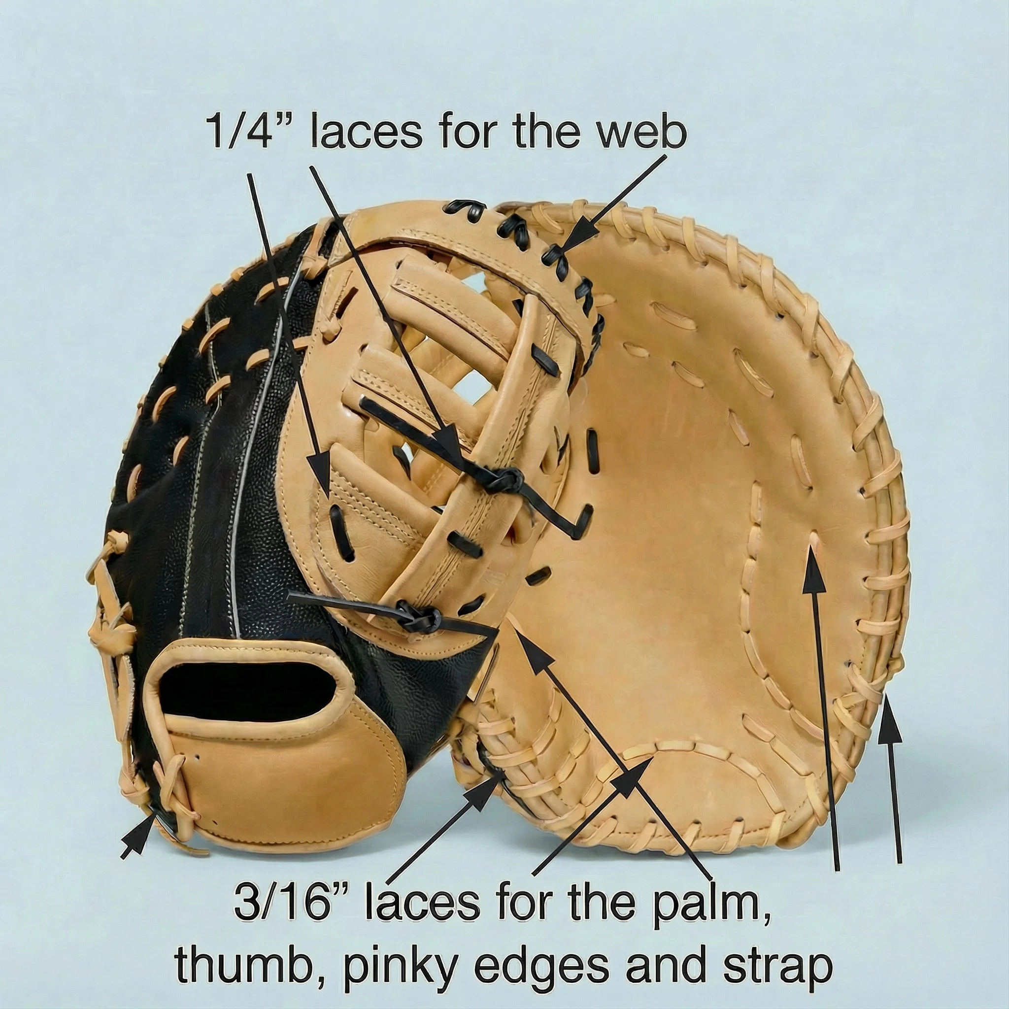 First Baseman's Mitt Lace Set, 3-1/4" and 4-3/16"