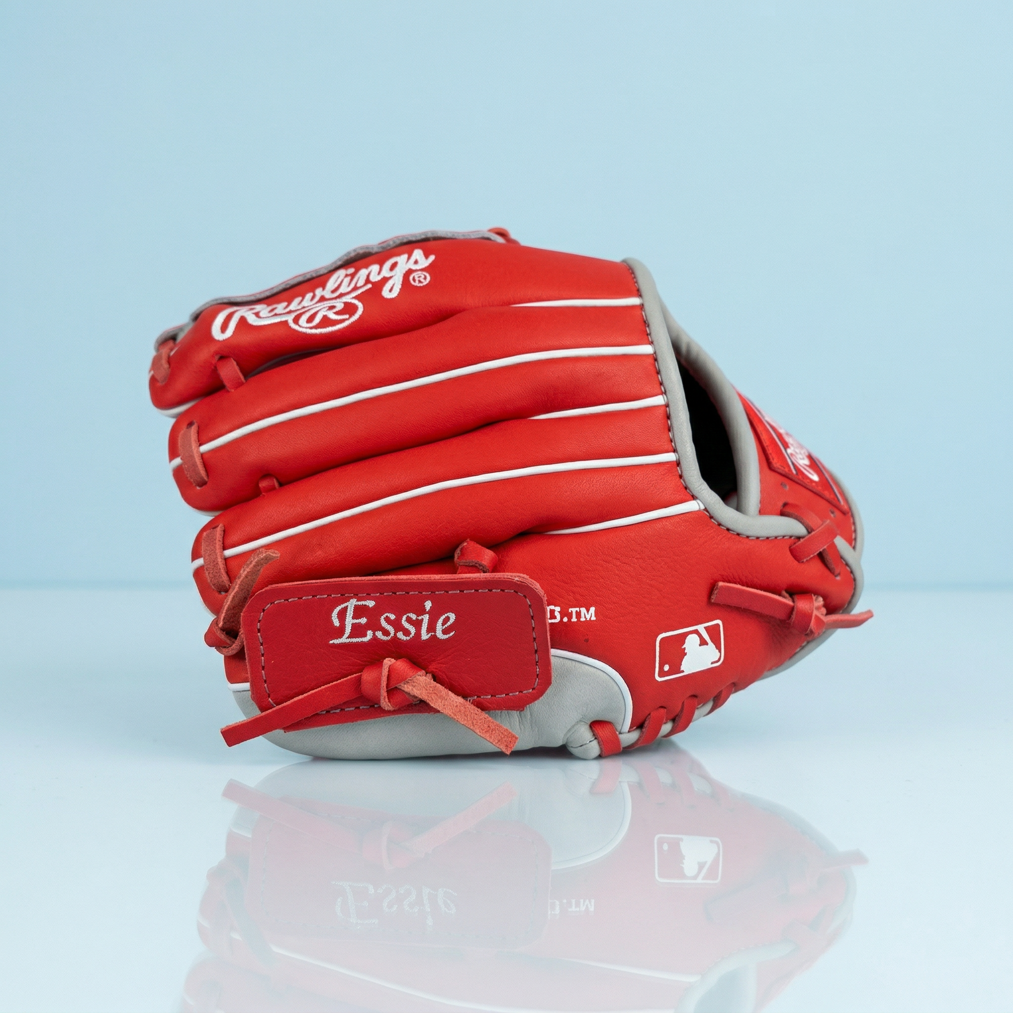 Custom Leather Nameplate for Baseball & Softball Gloves – Handcrafted, Embroidered Personalization