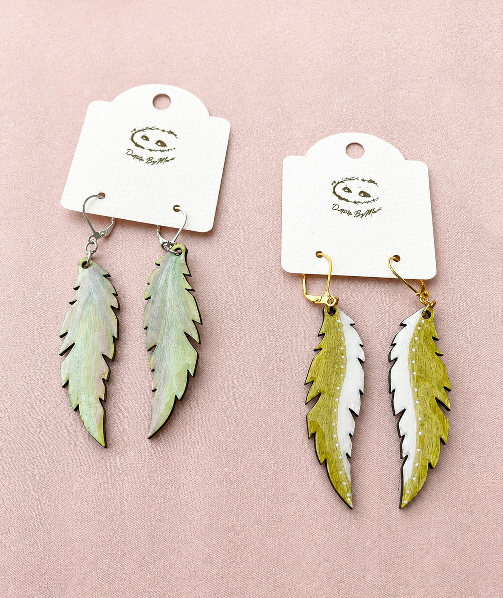 Pendientes  modelo Pluma.