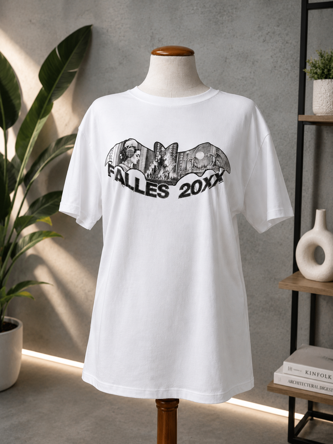 Camiseta "LØRAT" blanca lápiz
