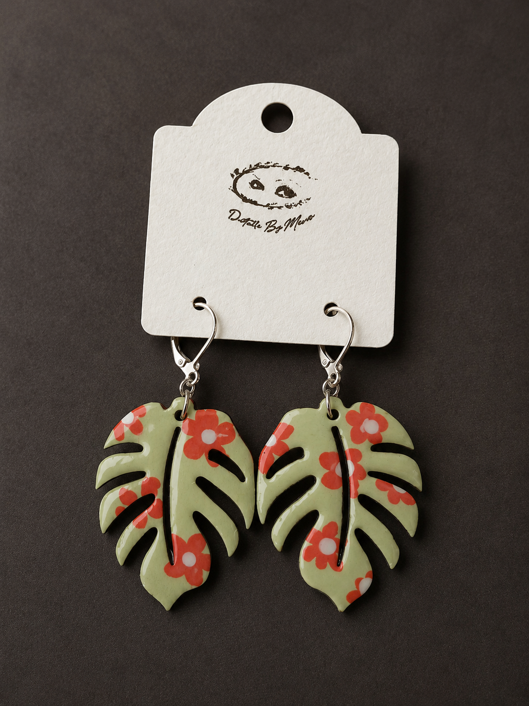 Pendientes modelo Monstera