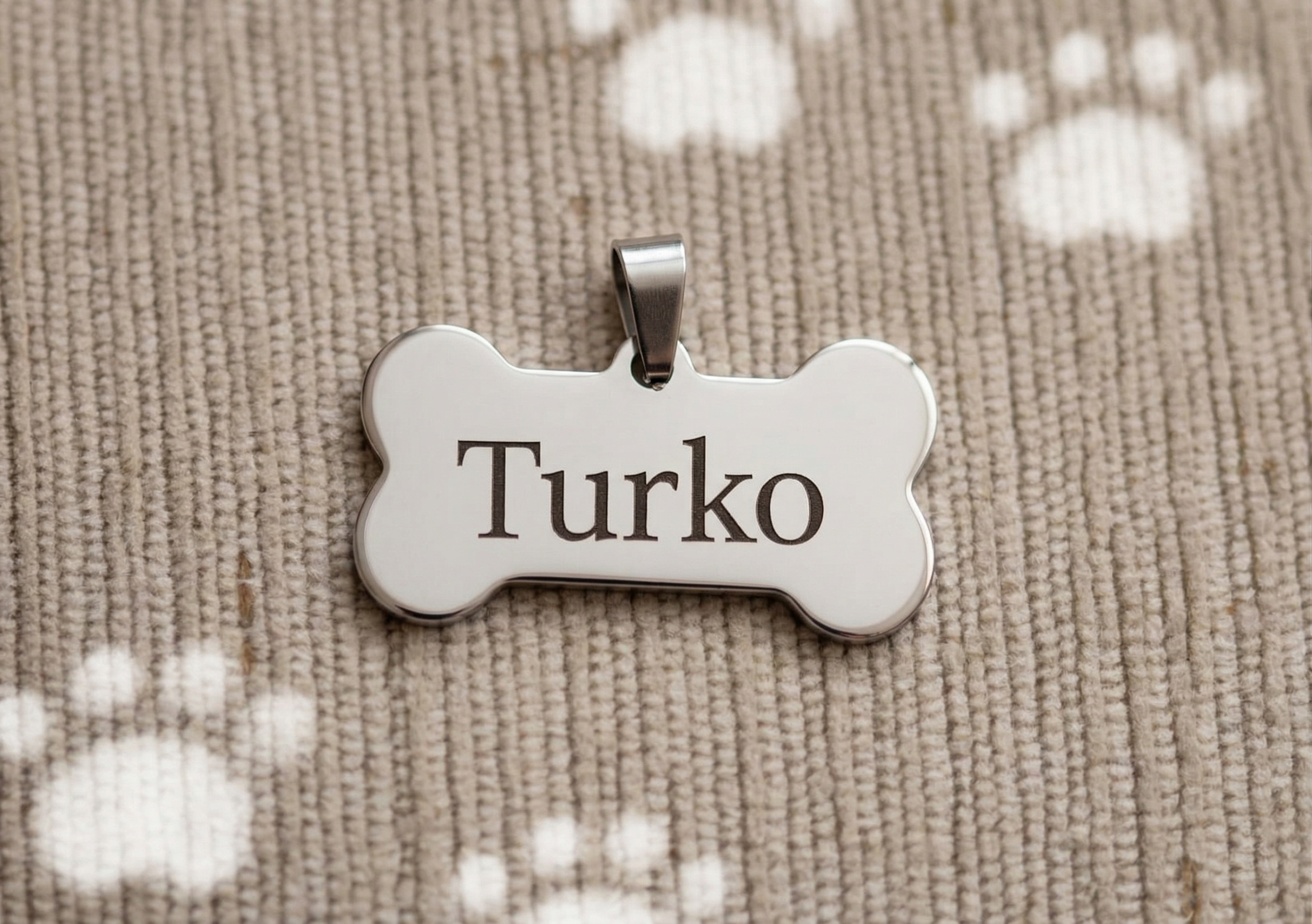 Placa de Identificación en Forma de Hueso para Perros