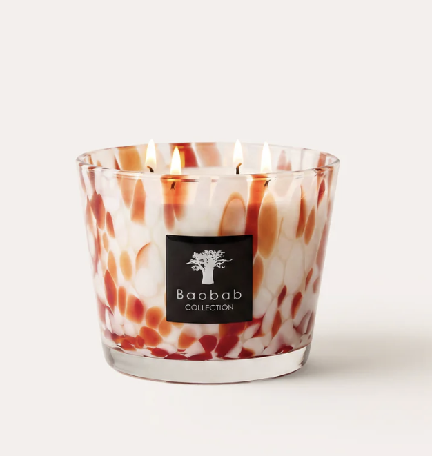 Baobab Candle Pearls Coral Max 10