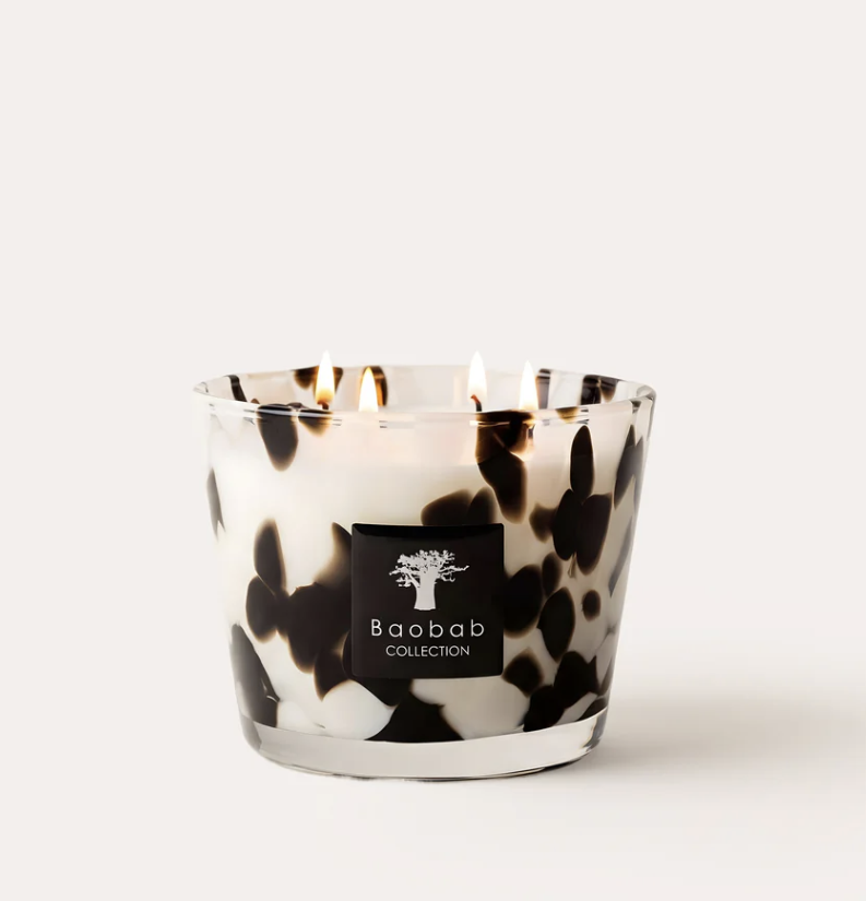 Baobab Candle Pearls Black Max 10