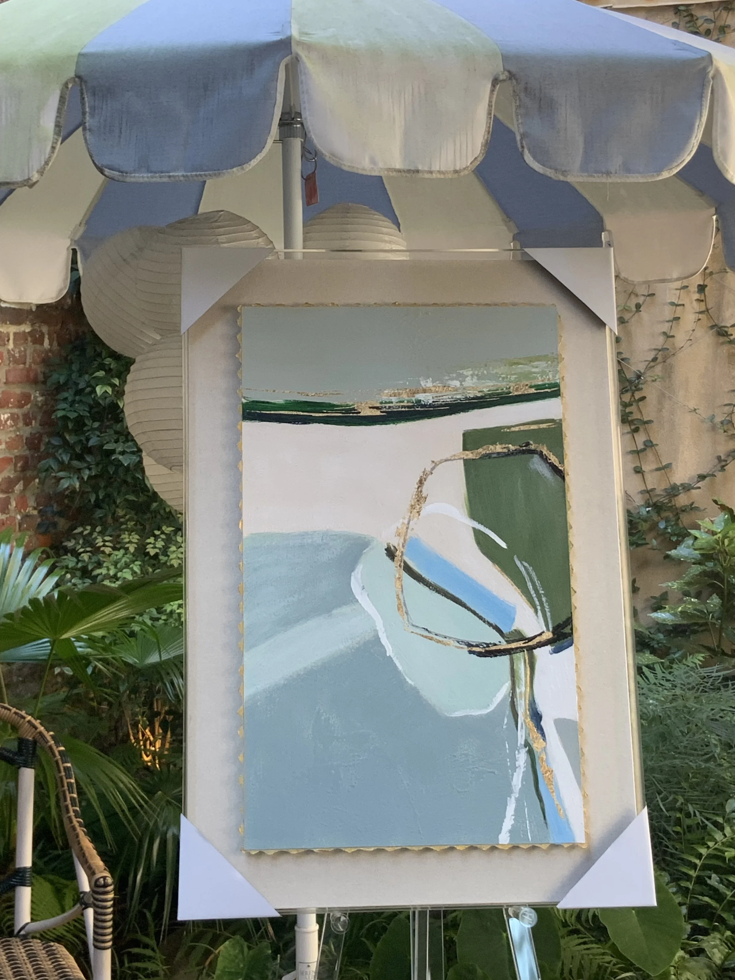 Pair of Abstract Shadow Box Art