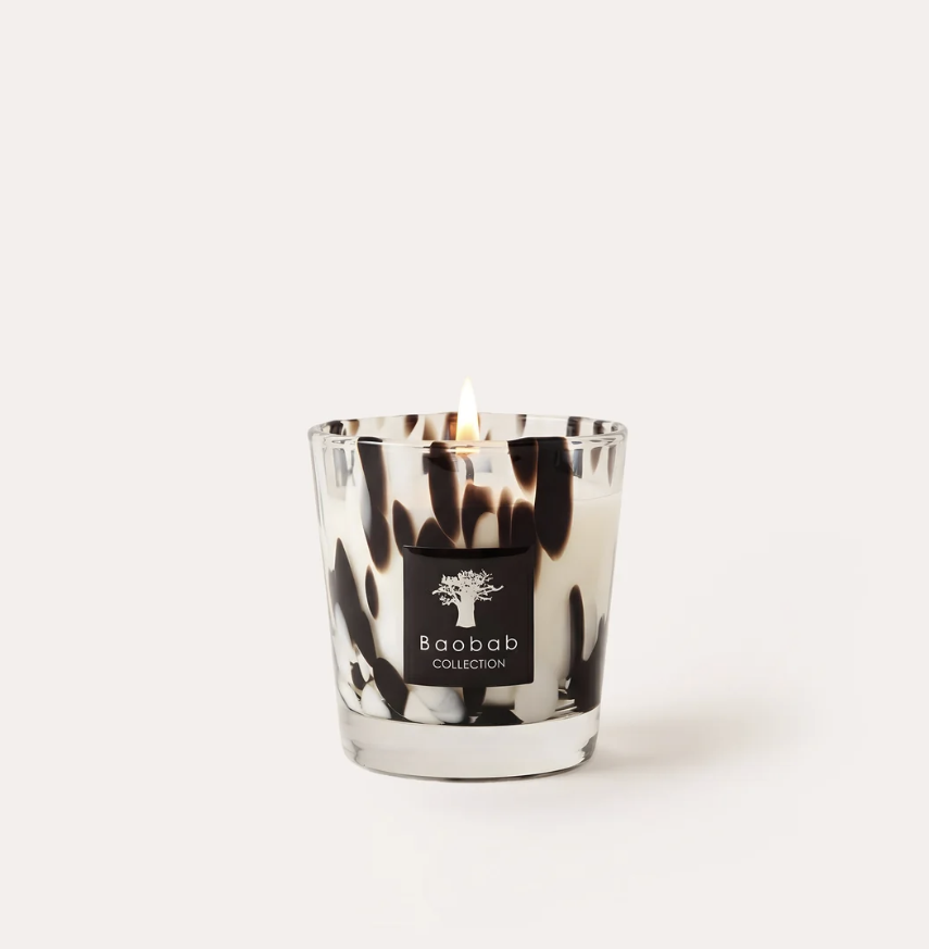 Baobab Candle Pearls Black Max 8