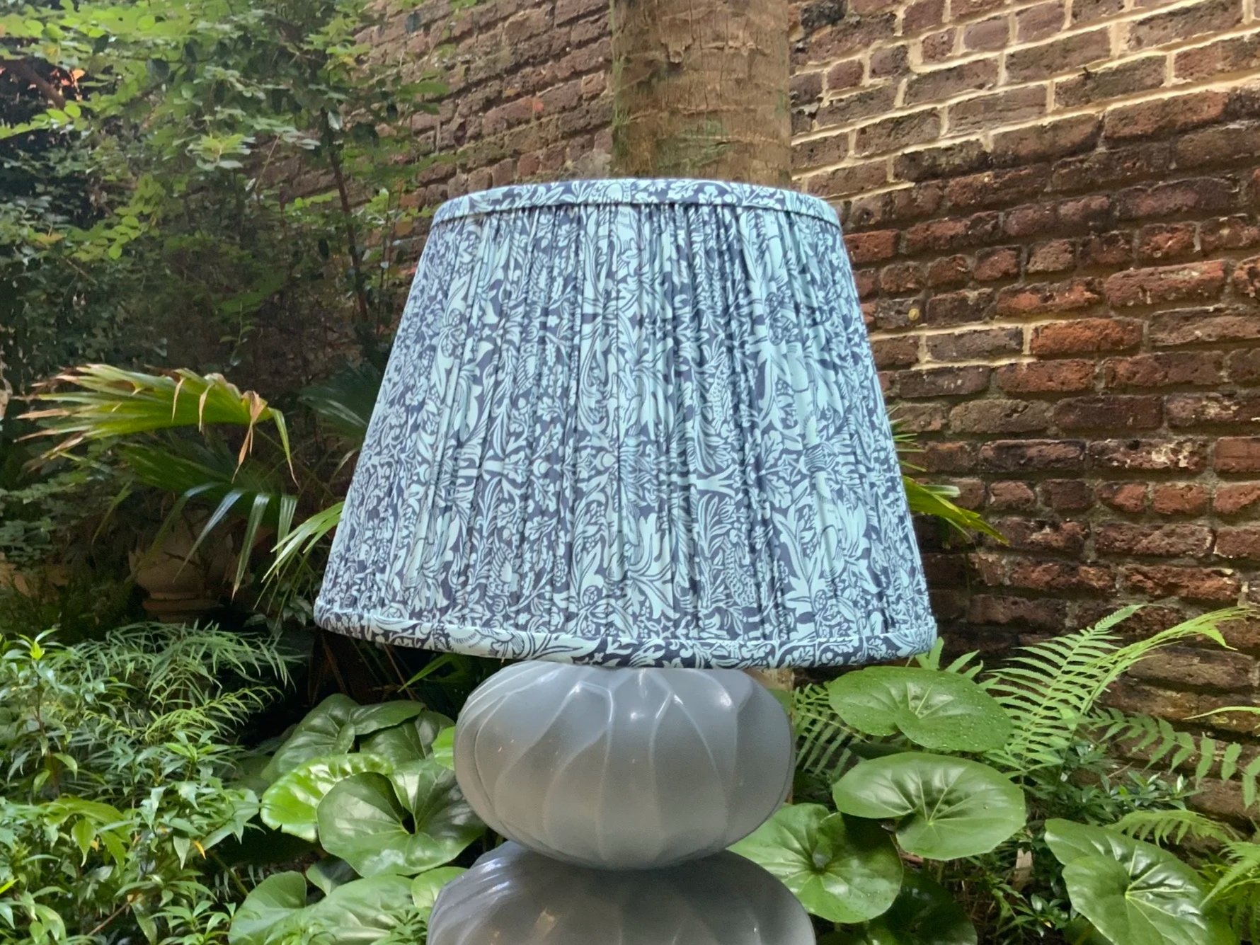 Blue Printed Lamp Shade