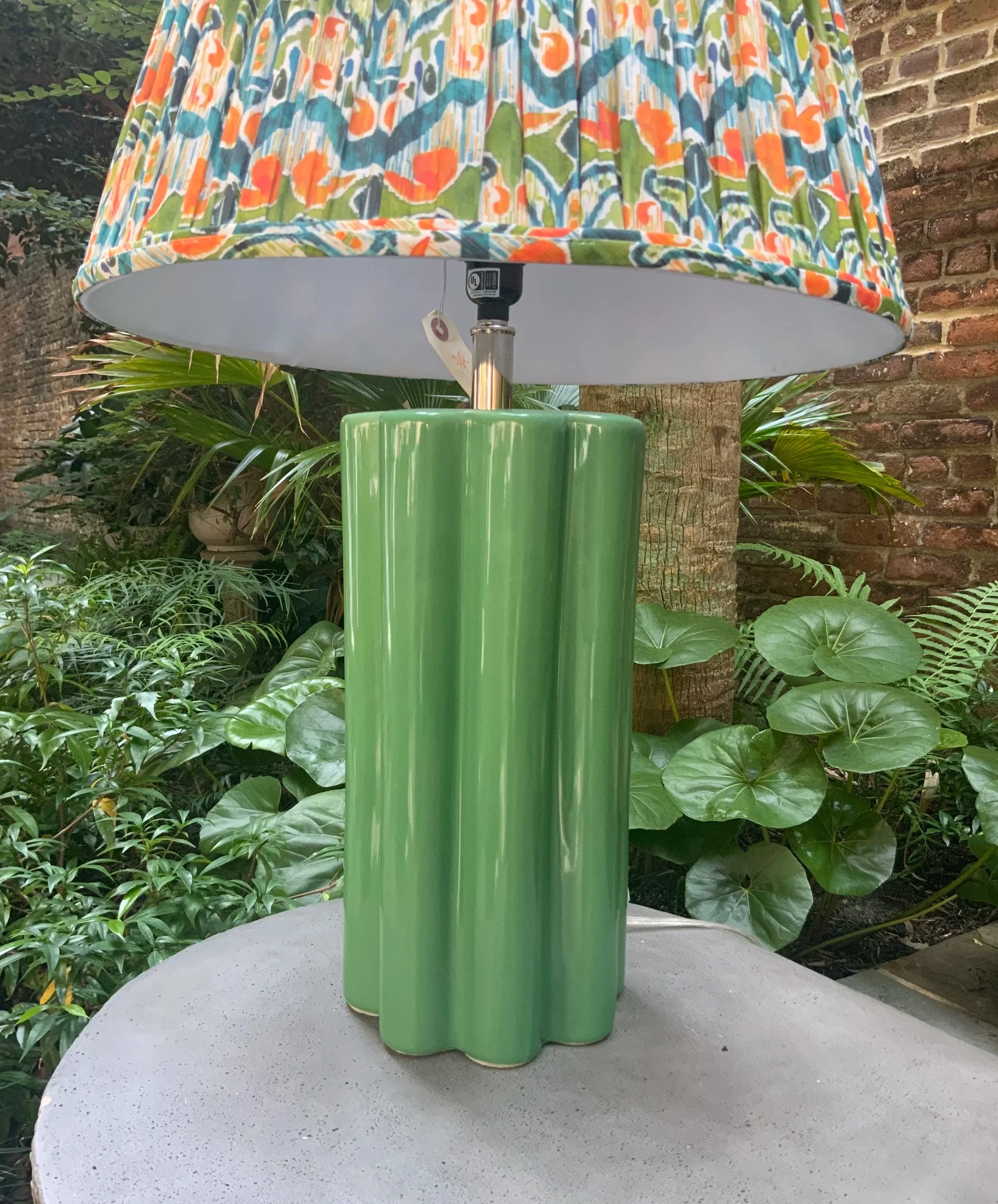 Green lamp base