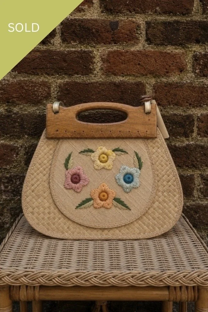 Vintage Raffia Bag