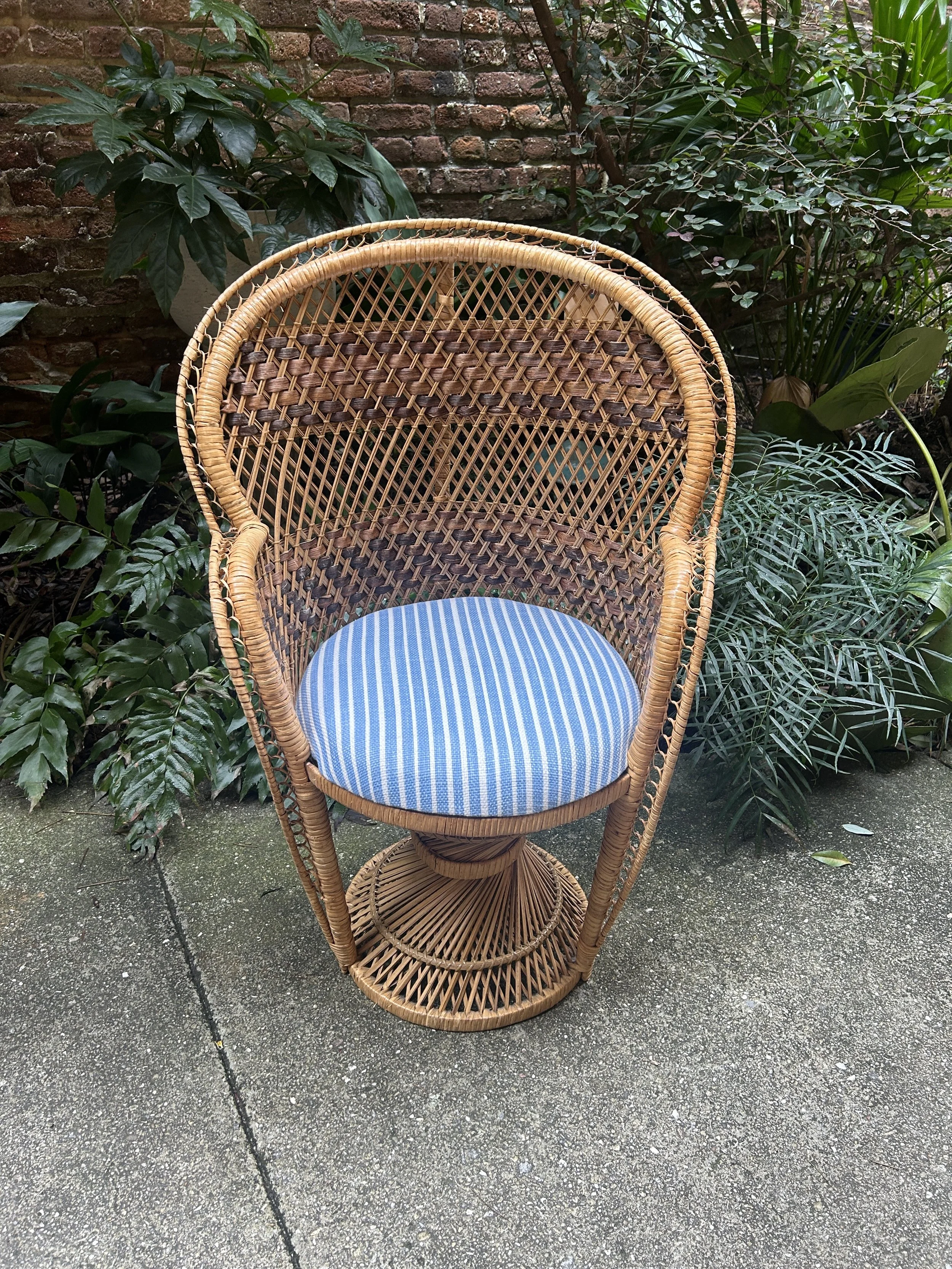 Rattan Child's Peacock Chair