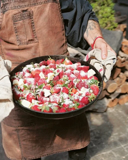 Roasted Strawberries with Ricotta and Mint from Green Fire