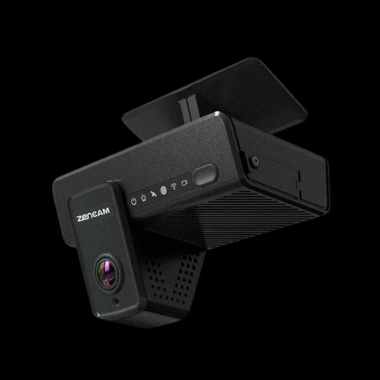 AI dashcam mounted on truck windshield