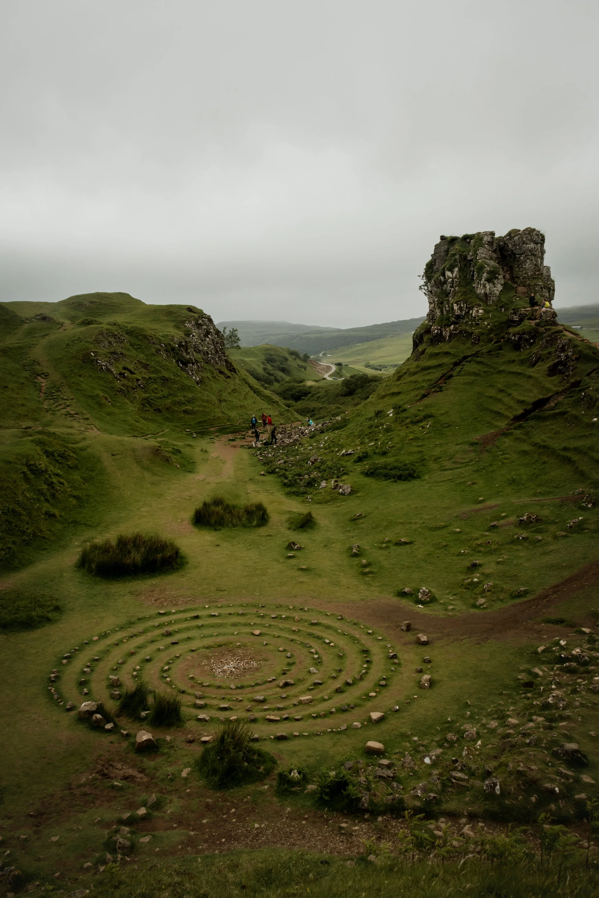 A rock spiral in the Fairy Glen on the Isle of Skye in Scotland