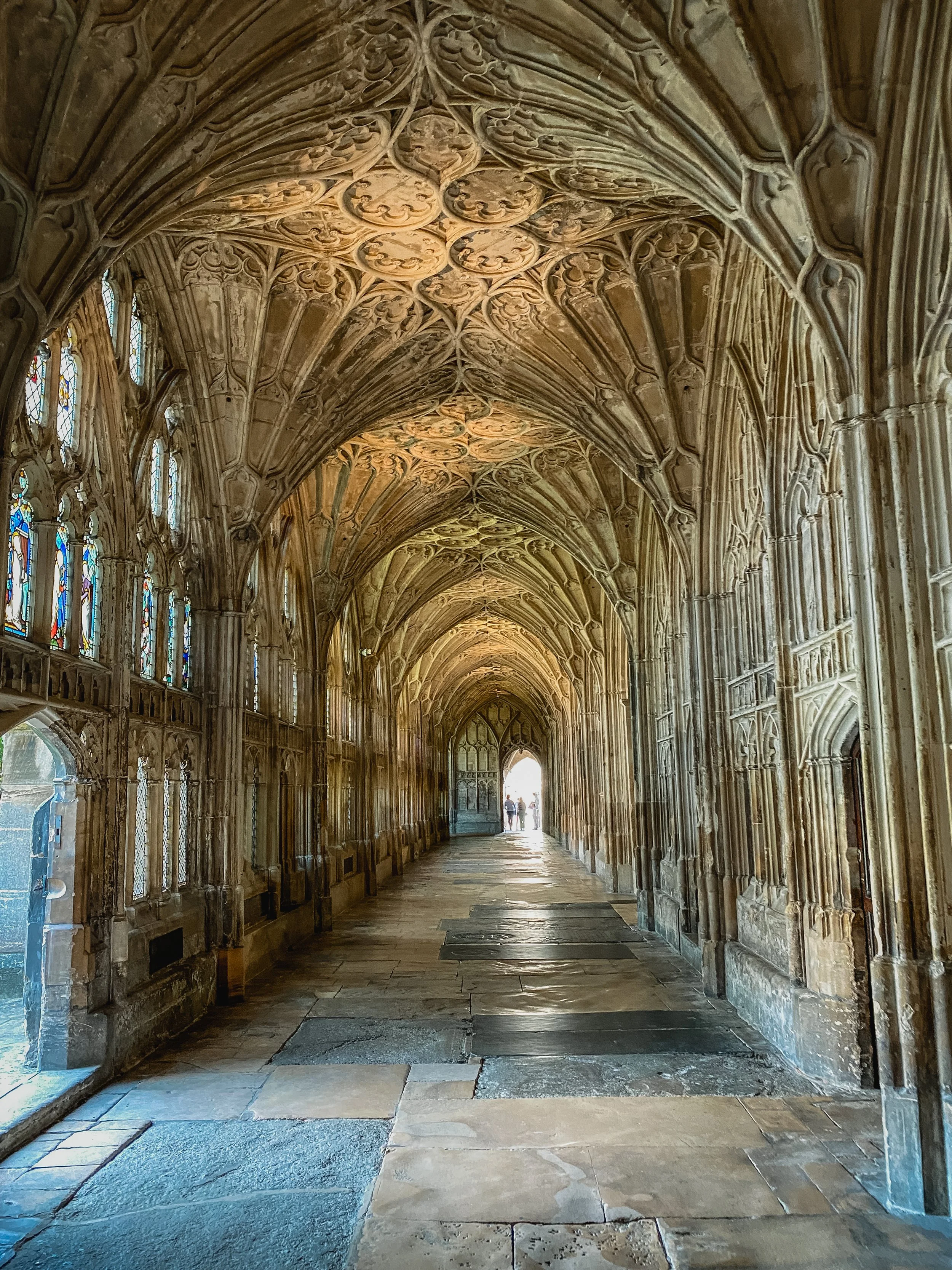 The hallways of Hogwarts in Gloucester Cathedral