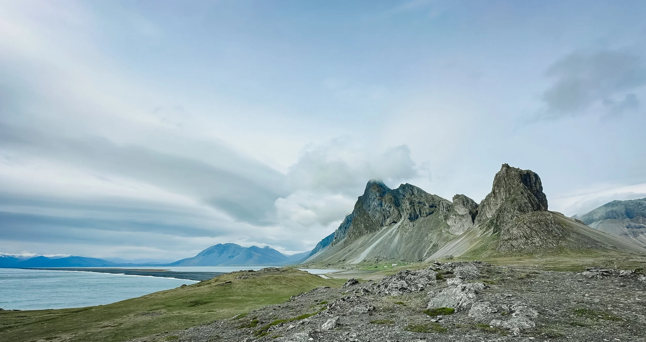 View of Krossanesfjall in Iceland