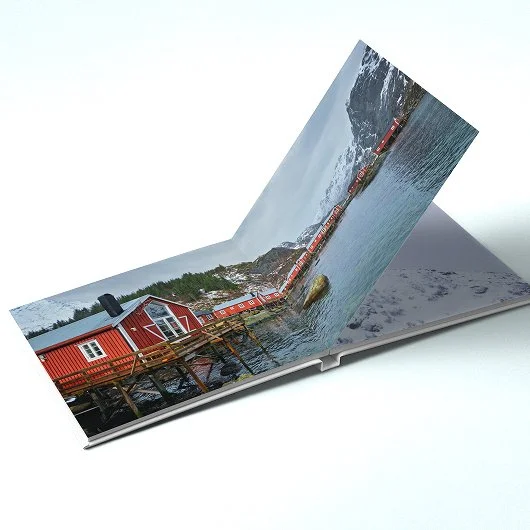 Layflat Hard Cover Image Wrap Photo Book, 10"x 8"