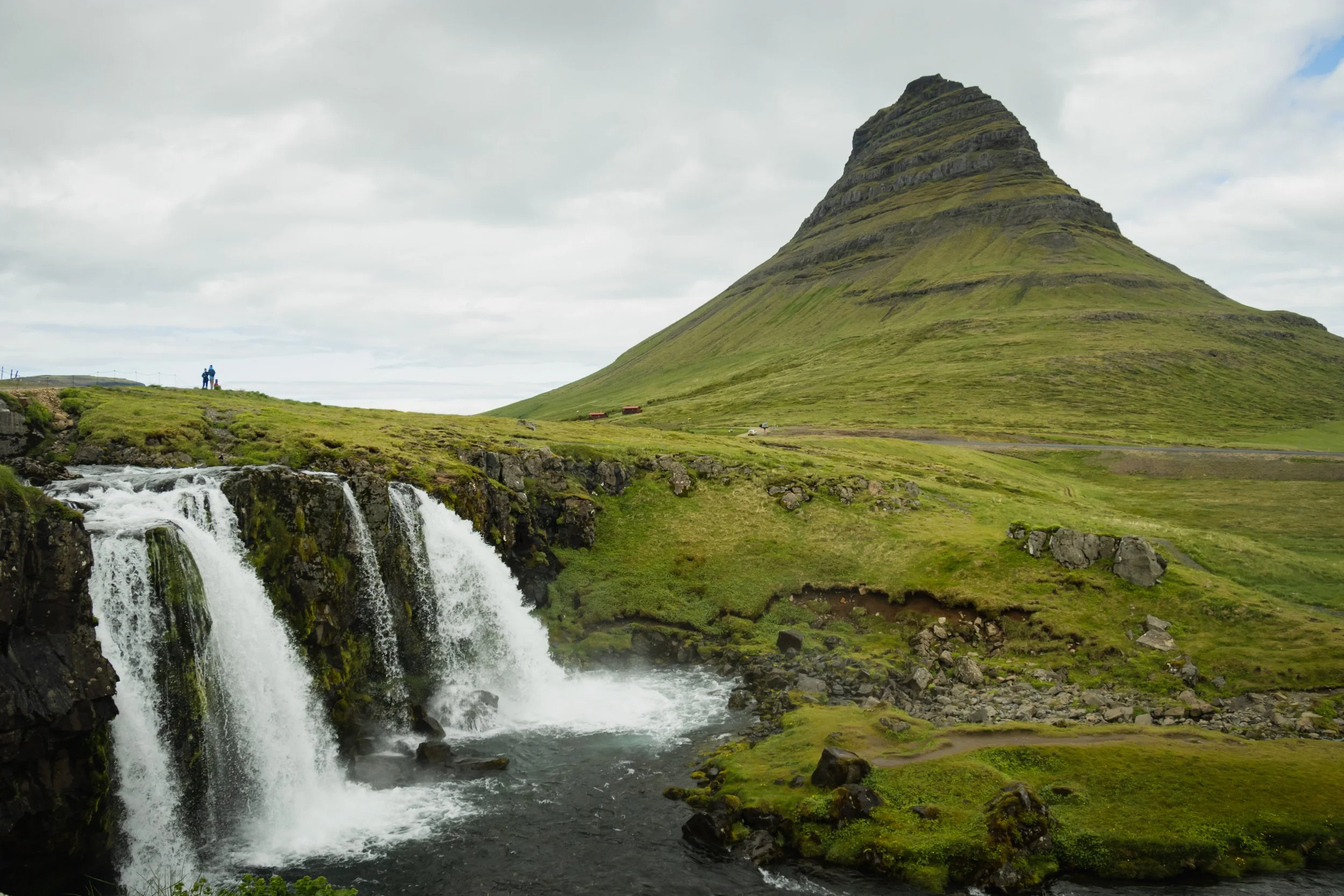 Famous view of Kirkjufellsfoss in Iceland