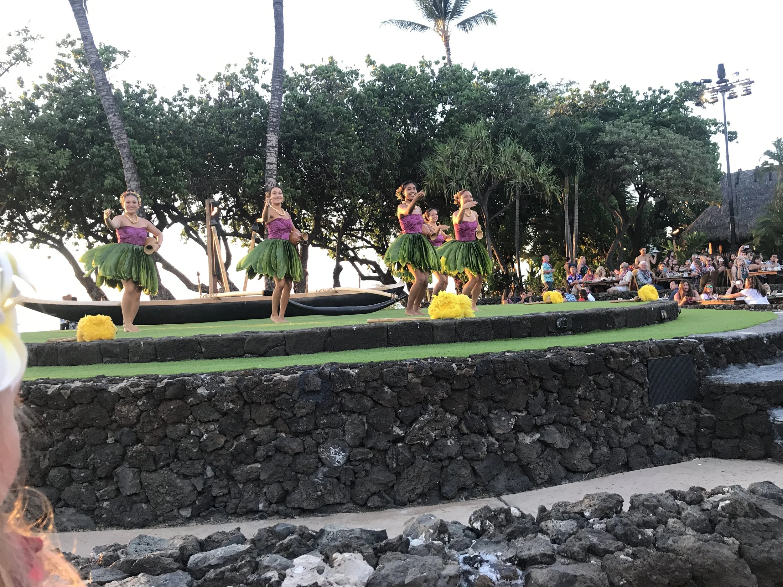 Watching the Old Latina Luau in Maui, Hawaii