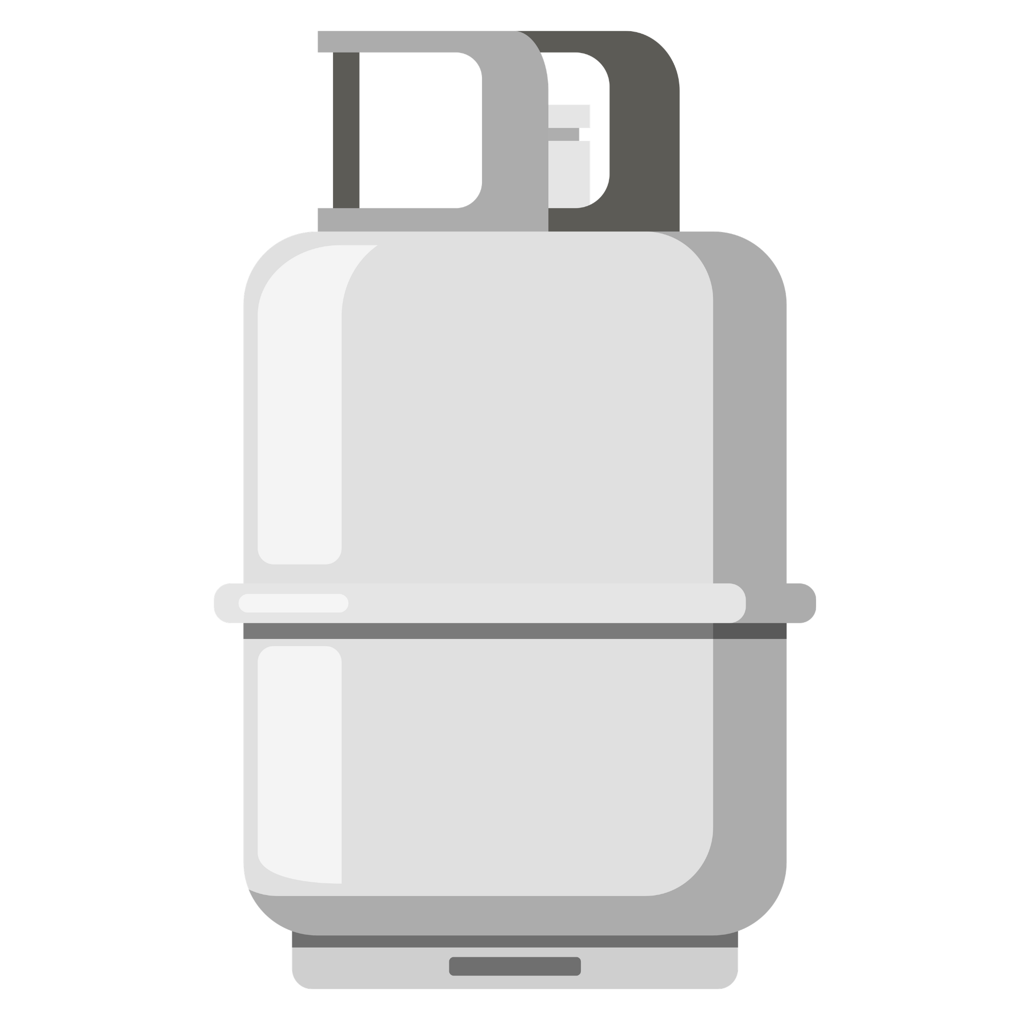Digital illustration of a classic propane bottle